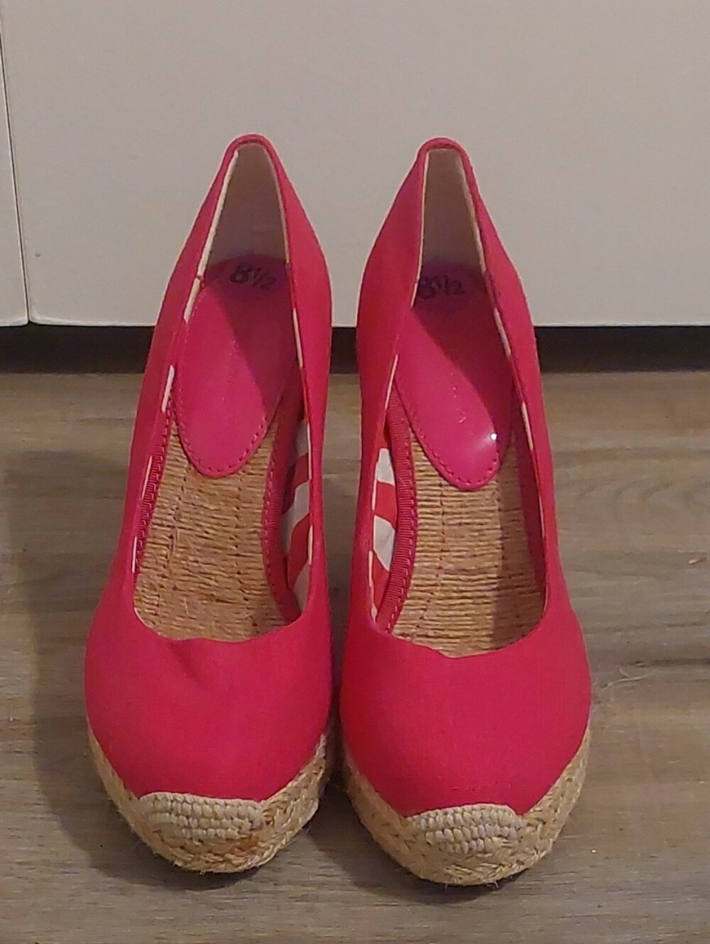 Closed Toe Pink Wedges